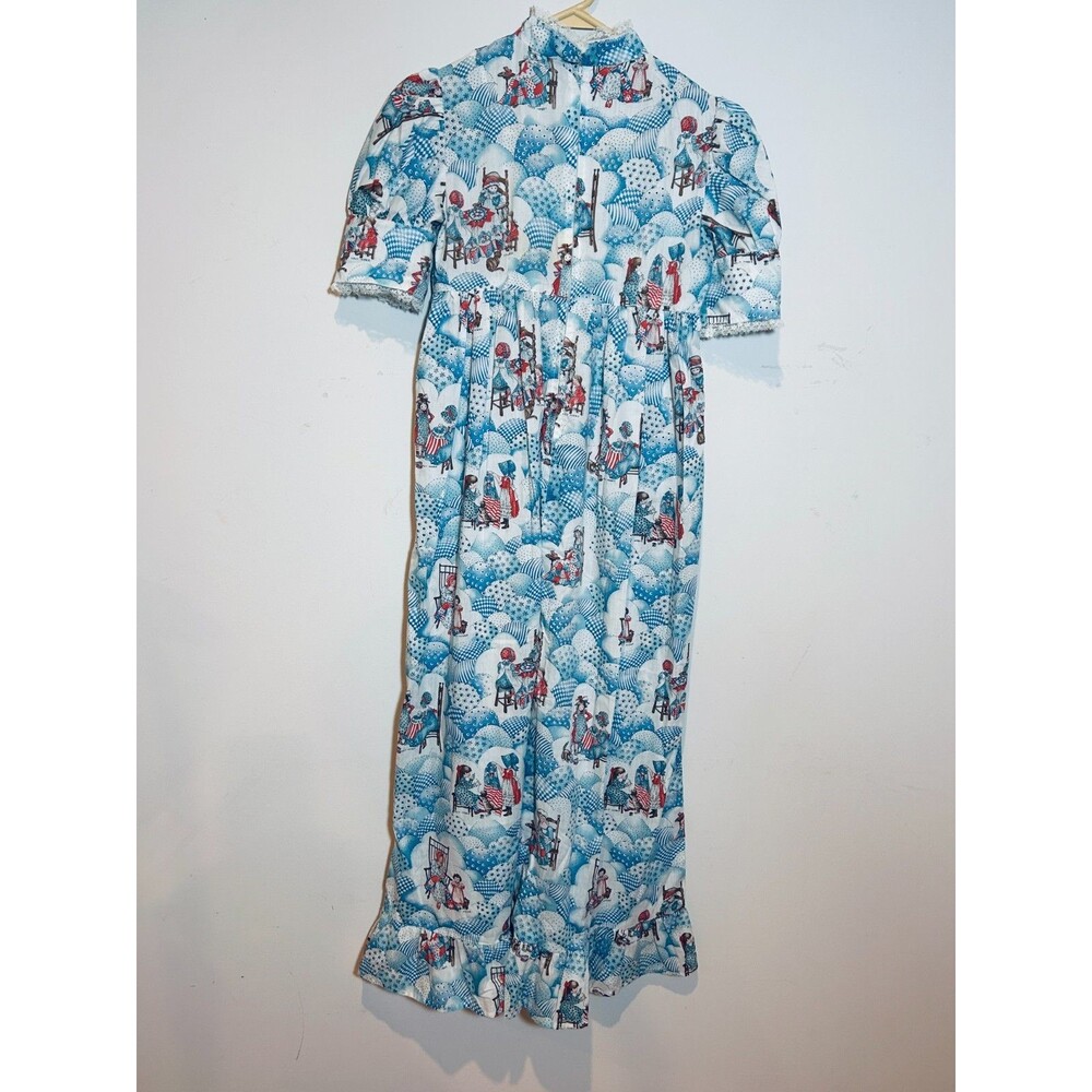 Vintage 1976 Bicentennial Prairie Dress Holly Hobby Fabric Handmade Size Medium - Picture 4 of 9